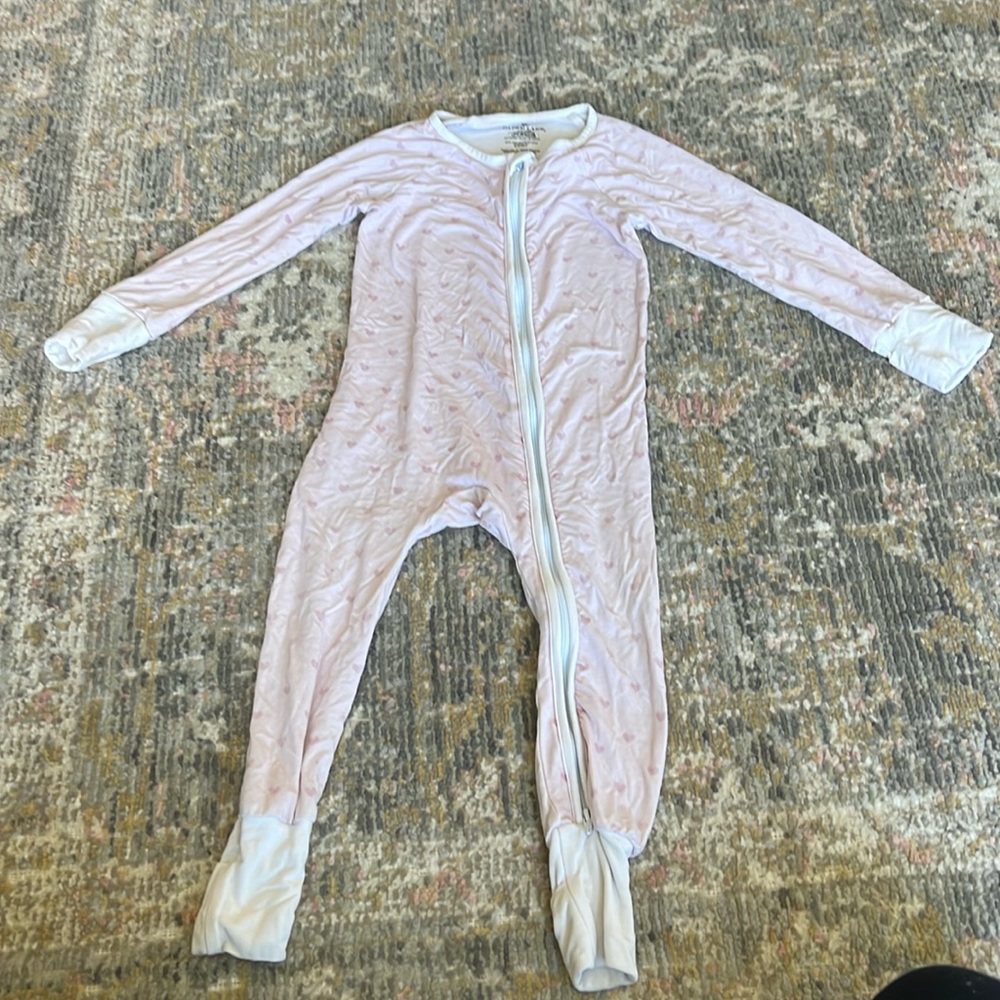 Caden Lane 18-24M Zipper Onesie Hearts
